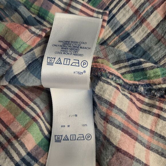 Chaps Womens Button Up Shirt Multicolor Size M 100% Cotton Long Sleeve Stretch - Picture 9 of 12